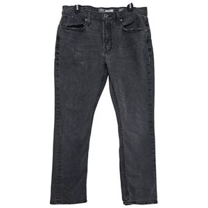 BKE Jake Straight Leg Gray/Black Wash Denim Jeans‎ Mens 34S Skater Grunge